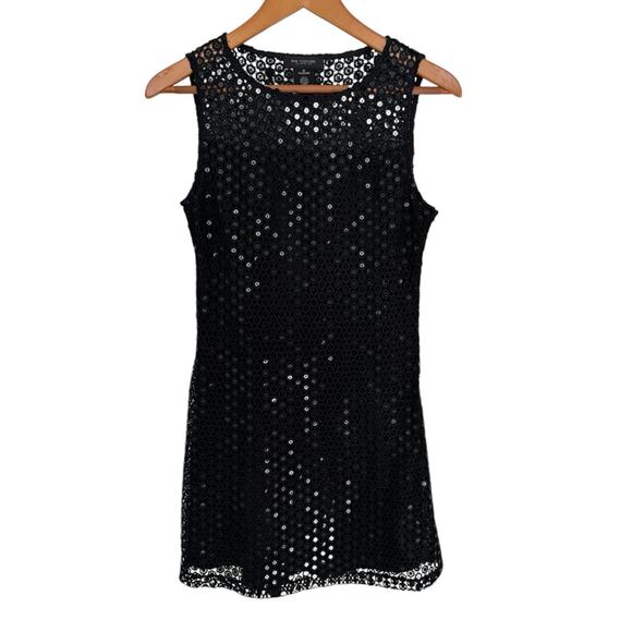 MM COUTURE by Miss Me Crochet Sequin Dress Size M Crochet Lace Maximalism - Picture 1 of 10